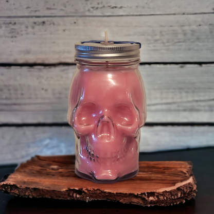 Skull Mason Jar Candle