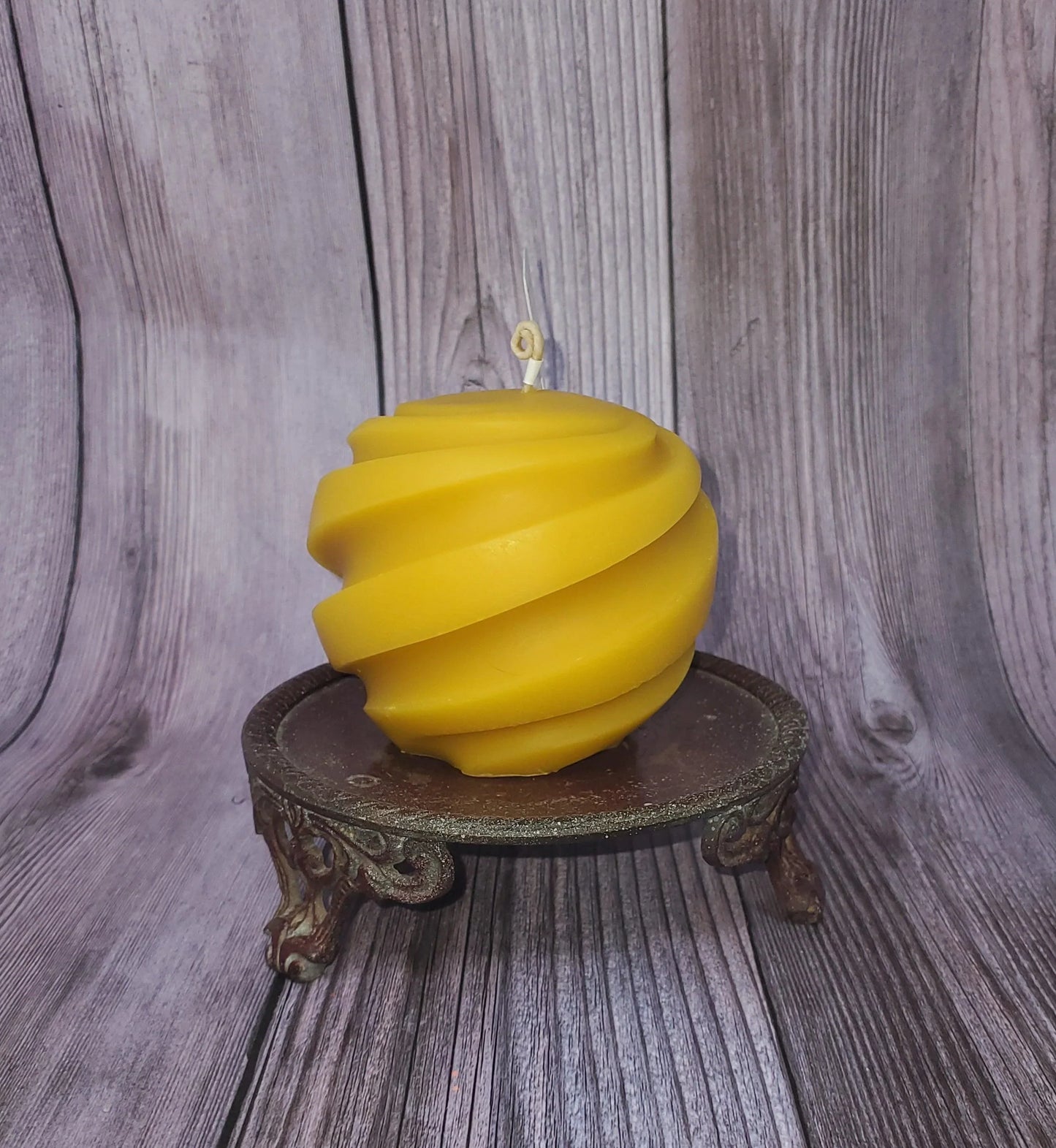 Spiral Ball Beeswax Candle - Erikas Crafts