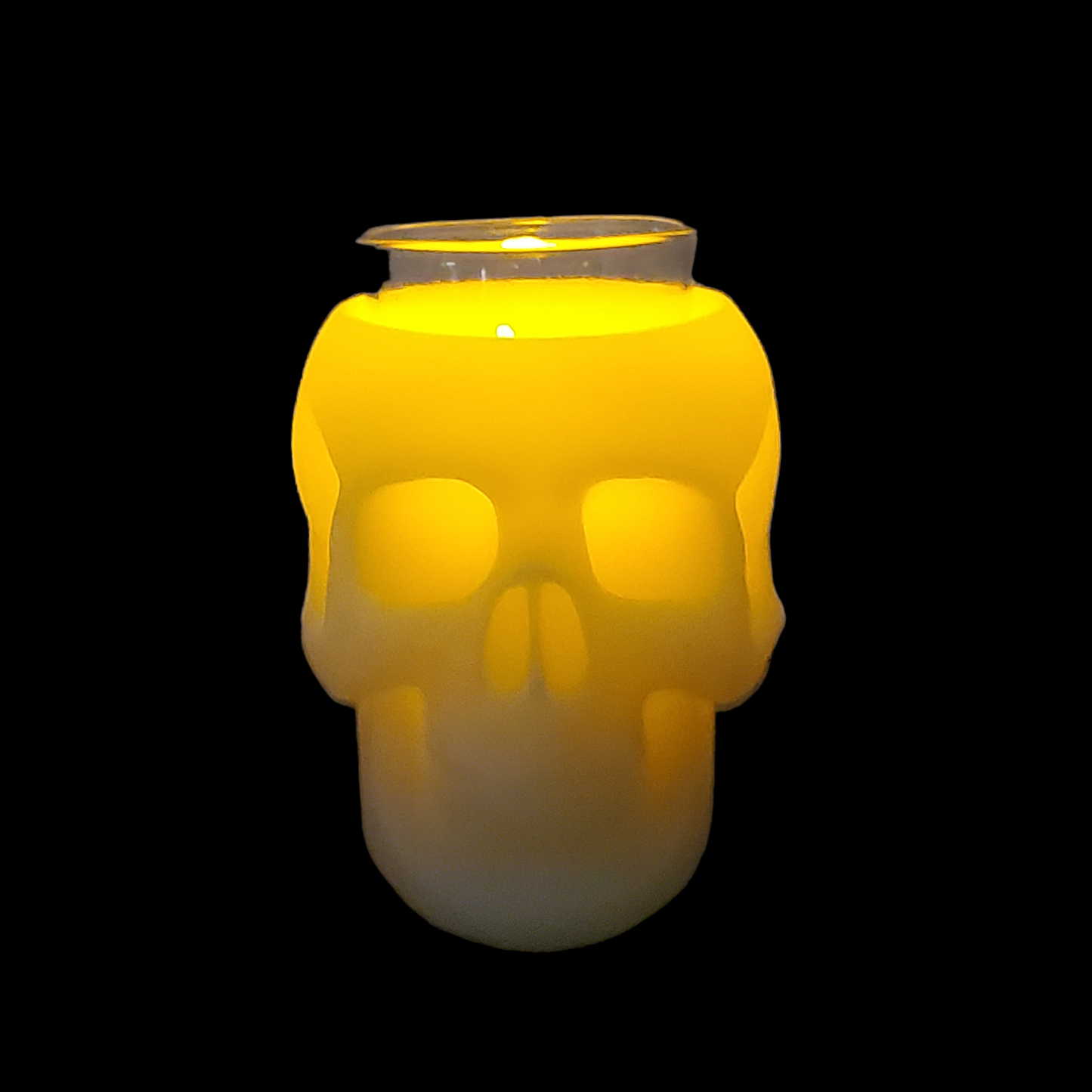 Beeswax Tealight Luminary Skulls