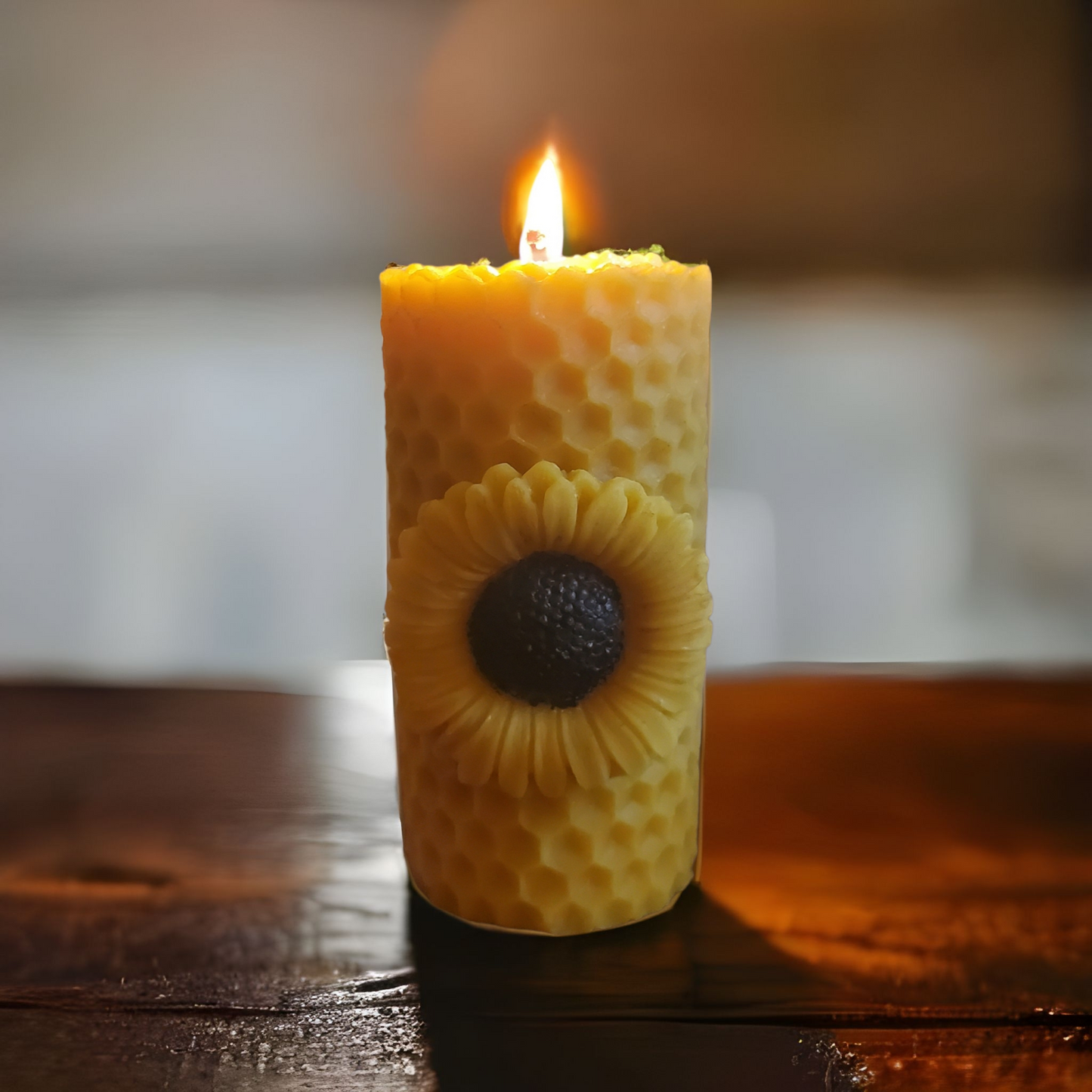 Honeycomb Sunflower Candle