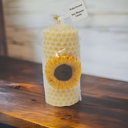 Honeycomb Sunflower Candle