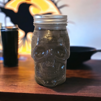 Skull Mason Jar Candles